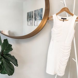 BCBG Ruched Blocked Dress w/ Necklace